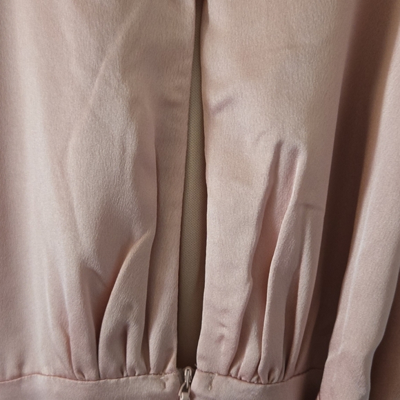 NWT Satin Frill Midi Wrap Dress, Rose, Size 12 - Picture 13 of 14